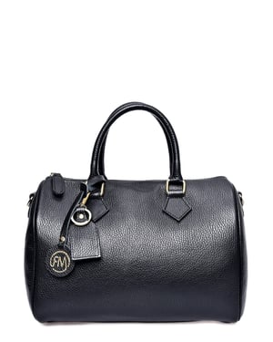 Roberta M Zwart Rundleer Tas