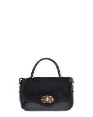 Roberta M Zwart Rundleer Tas
