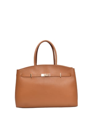 Anna Luchini Brown Rundleer Tas