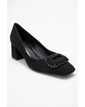 Velora Gesp Vierkante Neus Blokhak Pump (Dames)