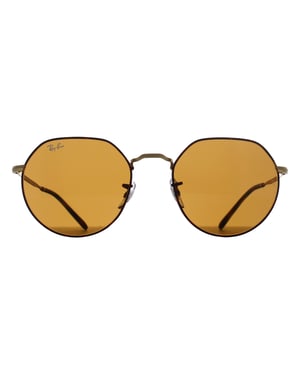 Ray-Ban Round Unisex Matte Havana on Matte Arista Gold Brown RB3565 Jack