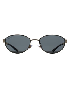 Ray-Ban Oval Womens Polished Arista Gold Dark Grey RB3774D