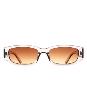 Atum Rectangle Womens Shiny Transparent Beige Brown Gradient Nyctra