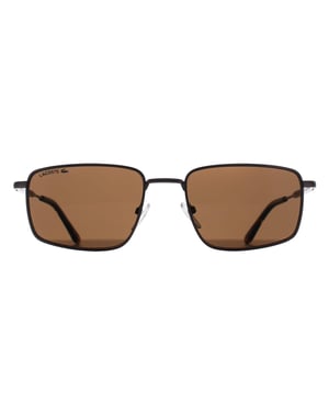 Lacoste Rectangle Mens Matte Light Gunmetal Brown Grey L277S
