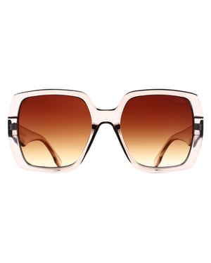 Atum Square Womens Shiny Transparent Beige Brown Gradient Zouk