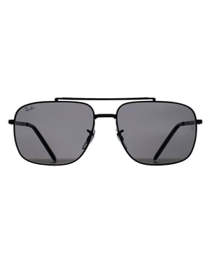 Ray-Ban Rectangle Unisex Polished Black Dark Grey RB3796