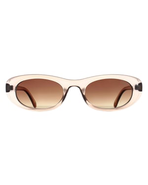 Atum Oval Womens Shiny Transparent Beige Silver Brown Gradient Noctis