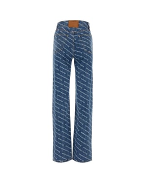 Printed Denim Jeans