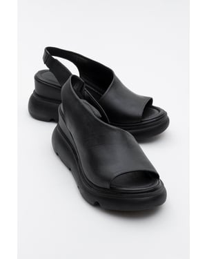 Agusto Leren Plateau Sandaal (Dames)