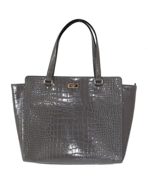 Kate Spade Grijze Croco Geëmbossede Leren Elissa Bristol Drive Tote Handtas