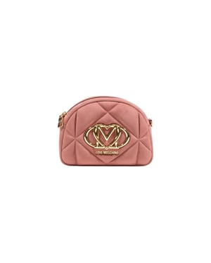 Love Moschino Roze Suède Leren Handtas