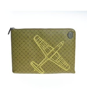 Trussardi Groene Leren Mannen Clutch
