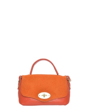 Roberta M Oranje Rundleer Tas