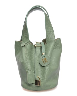 Anna Luchini Groen Rundleer Tas