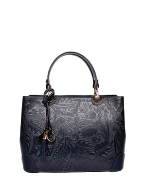 Anna Luchini Blauw Rundleer Tas