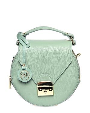Roberta M Groen Rundleer Tas
