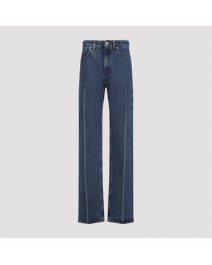 Brede Pijpen Jeans met Naaddetails