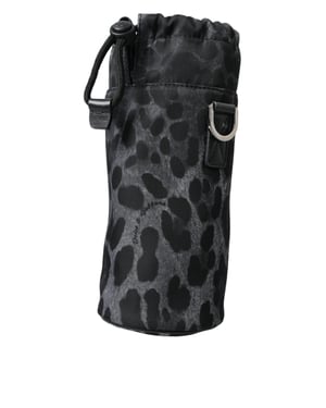 Dolce & Gabbana Svart Leopard Rund Slim Tote Flaska Burväska