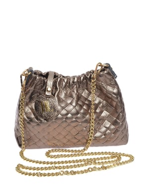 Anna Luchini Brons Rundleer Tas