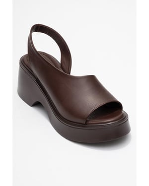ROY Läder Kilklack Sandal (Dam)