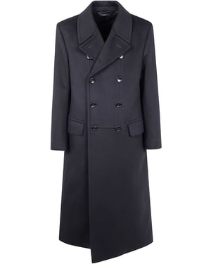 Ren Cashmere Lyx Melton Dubbelknäppt Officer Kappa