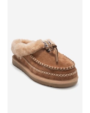 Noriel Leren Moccasin Pantoffels