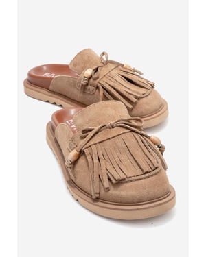 Carol Leren Mule met Kwastjes