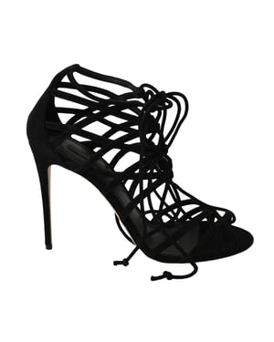 Dolce & Gabbana Svart Södra Rem Stiletto Sandaler