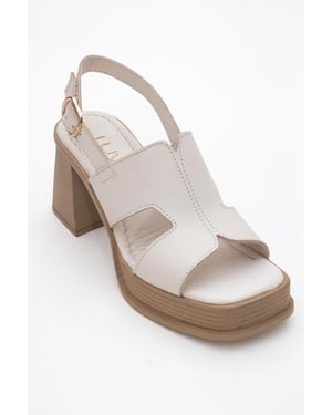 Zennia Leer Platform Sandaal (Women)