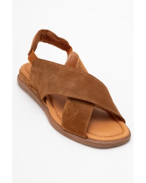 Broods Elastisch Leren Instap Sandalen (Dames)