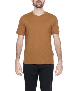 Ronde Hals T-shirt Textuurstijl