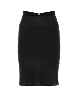 Zwarte Stretch Nylon Driehoekrok
