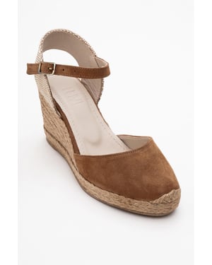Sinta Mocka Läder Platå Espadrille (Dam)