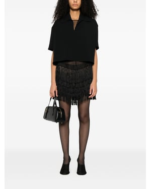 Zwarte Viscose T-shirt