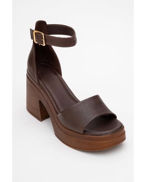 MARGOT Leer Platform Sandaal (Women)