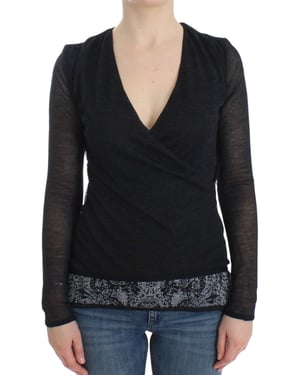Vneck Knit Top Long Sleeve