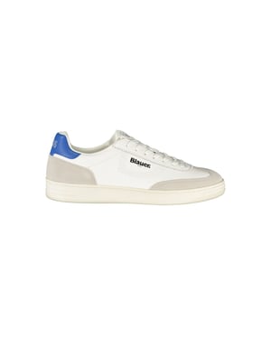 Blauer Witte Polyurethaan Heren Sneaker