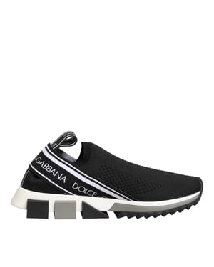 Dolce & Gabbana Svarta Slip-On Sorrento Lågtoppsskor