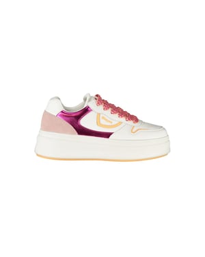 Blauer Witte Polyurethaan Dames Sneakers