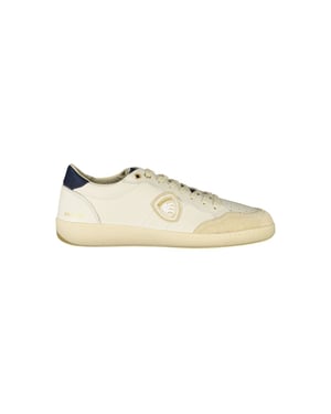 Blauer Witte Polyurethaan Heren Sneaker