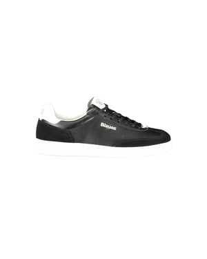 Blauer Zwarte Polyurethaan Heren Sneaker