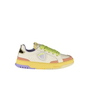 Blauer Witte Polyurethaan Dames Sneaker