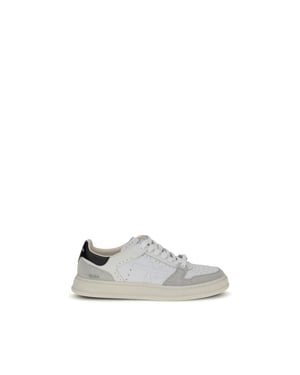 Premiata Witte Kalfslederen Bos Taurus Lage Sneakers