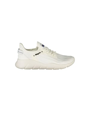 Blauer Witte Polyester Heren Sneaker