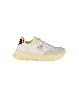 Blauer Witte Polyurethaan Dames Sneaker