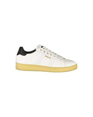 Blauer Witte Polyurethaan Heren Sneaker