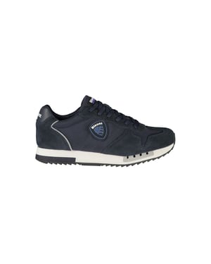 Blauer Blau Polyurethaan Heren Sneakers