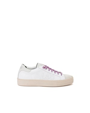 P448 Witte Leren Atletische Sneakers