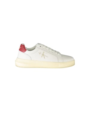 Calvin Klein Bianco Leren Heren Sneaker