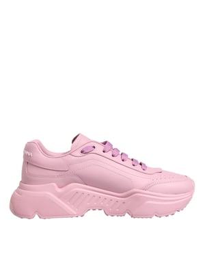 Dolce & Gabbana Roze Leren Daymaster Lage Sneakerschoenen